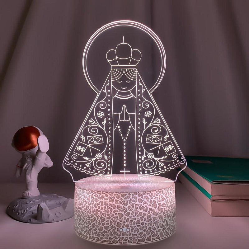 Luminária 3D - Nossa Senhora Aparecida - DreamLight
