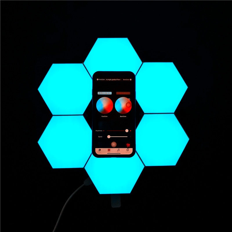 Luminária Hexagonal LED de Parede RGB - DreamLight